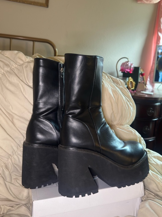 Dolls Kill Shoes - Dolls Kill Black Chunky Platform Ankle Boots